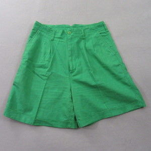 Gitano Womens Vintage Shorts Size 12 x 6 Green Bermuda Linend Blend Cuffed
